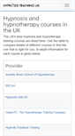 Mobile Screenshot of hypnosistraininguk.com